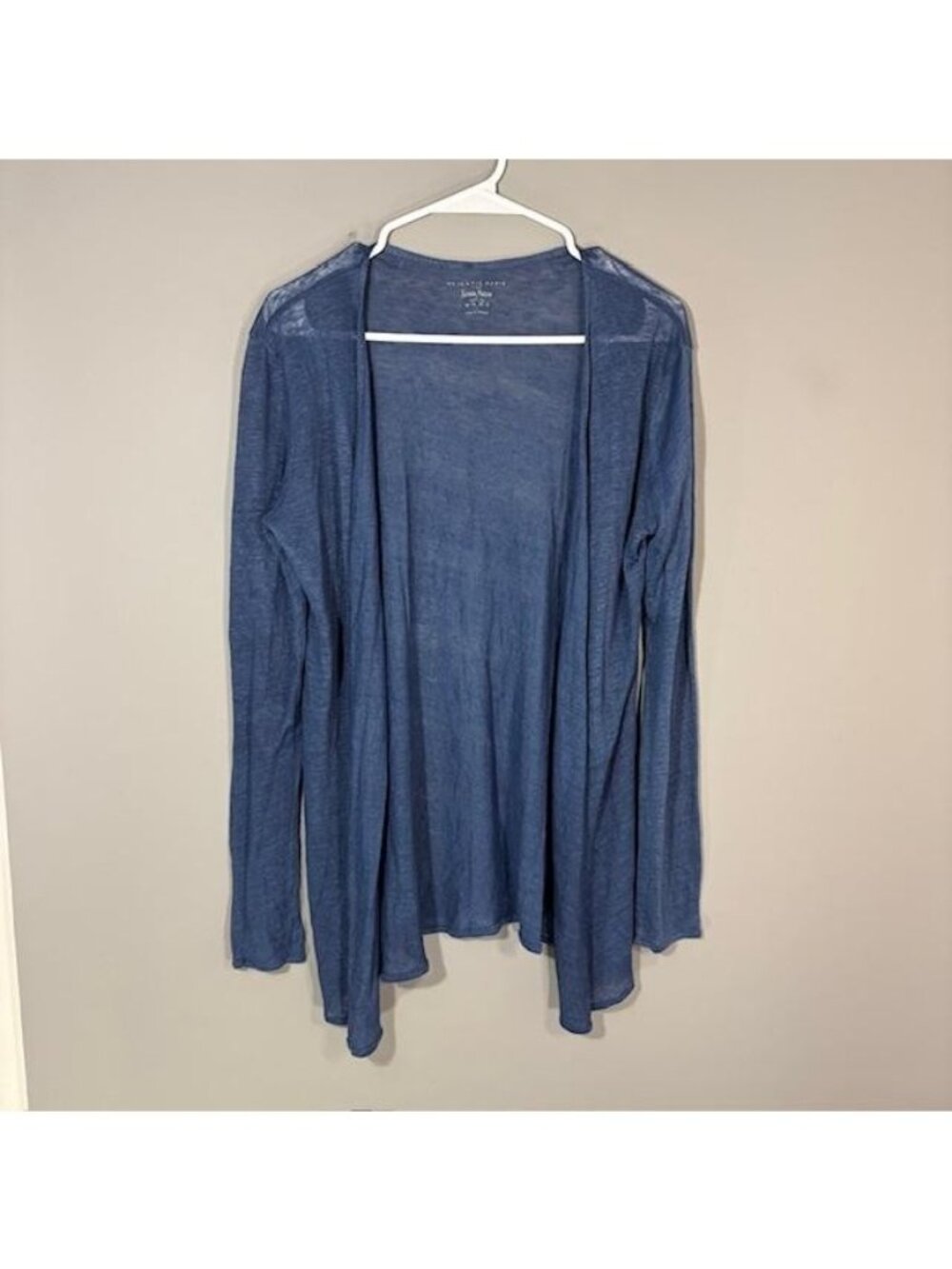 Majestic Paris For Neiman Marcus Cardigan Sweater Womens 1 Blue 100% Linen Knit